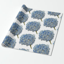 Papel de envolvimiento de hidrangea azul