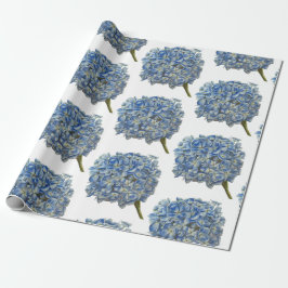 Papel de envolvimiento de hidrangea azul