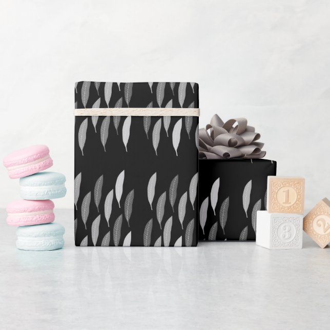 Papel de envolvimiento de hojas (Baby Shower)