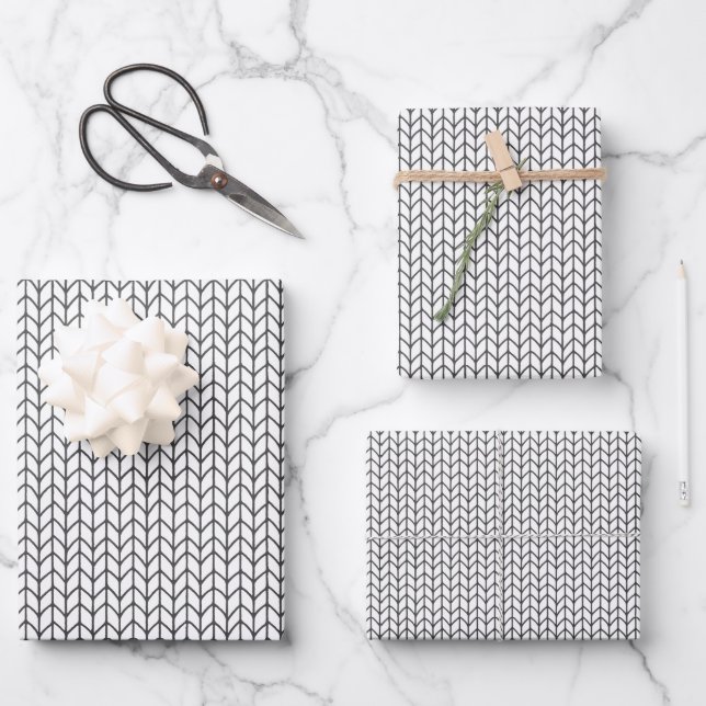 Papel de envolvimiento de hojas planas de KNIT de  (Anverso)