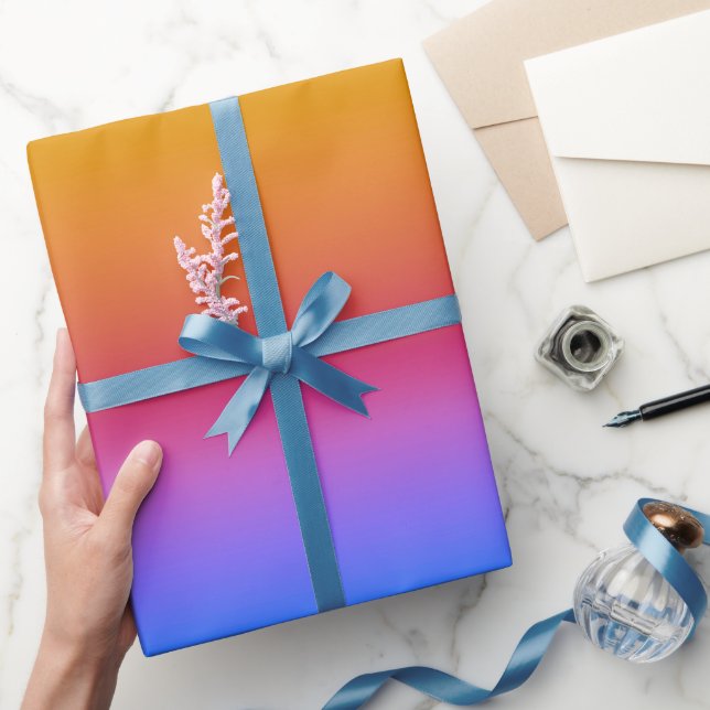 Papel de envolvimiento de horizonte rosado (Regalar)