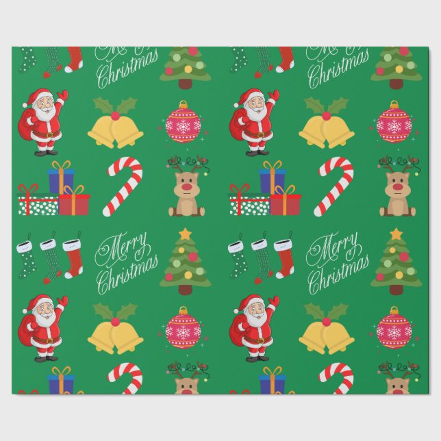 Papel de envolvimiento de iconos de los Navidades  (Costura)