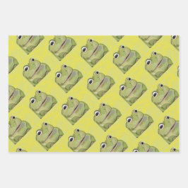 Papel de envolvimiento de impresión de rana