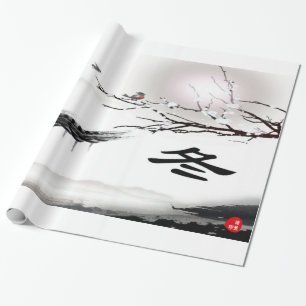 Papel de envolvimiento de invierno americano