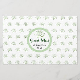 Papel de envolvimiento de jabón verde de Lotus de