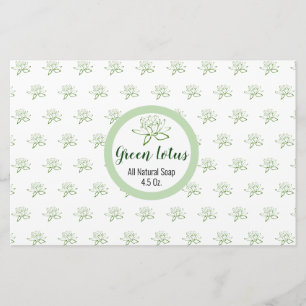 Papel de envolvimiento de jabón verde de Lotus de