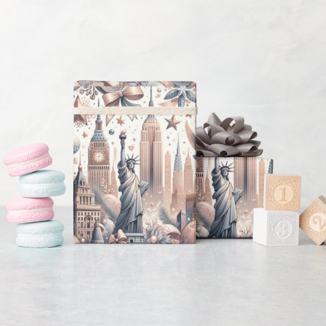 Papel de envolvimiento de la ciudad de Nueva York (Baby Shower)