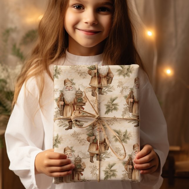 Papel de envolvimiento de la cosecha de oro Santa  (Subido por el creador)