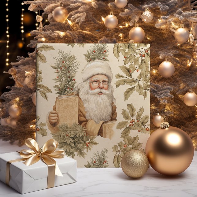 Papel de envolvimiento de la cosecha de oro Santa  (Subido por el creador)