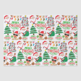 Papel de envolvimiento de la fiesta navideña de Fe