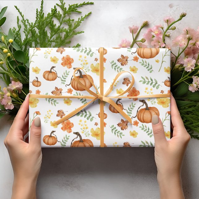 Papel de envolvimiento de la flor amarilla calabaz (Subido por el creador)