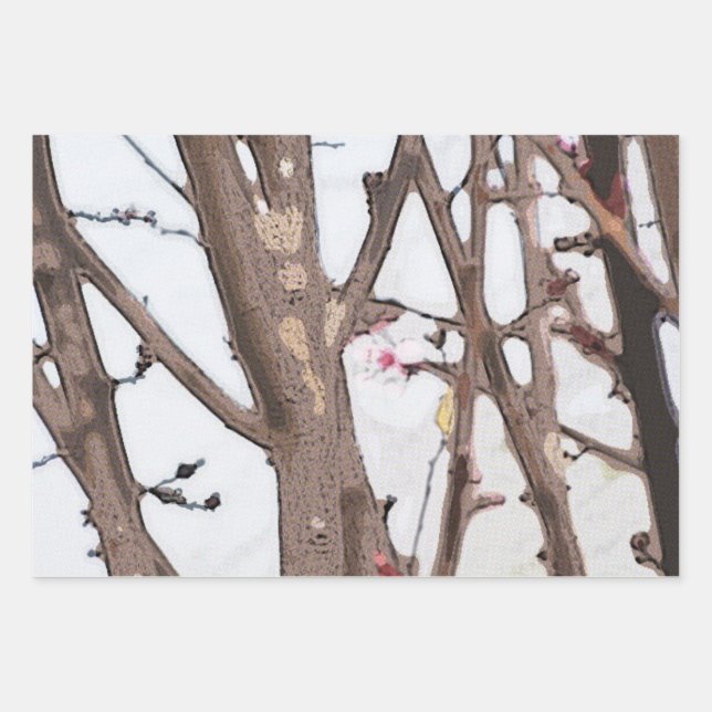 Papel de envolvimiento de la flor de primavera con (Anverso 3)