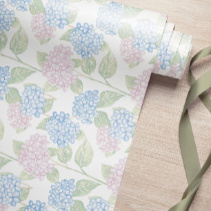 Papel de envolvimiento de la hidrangea floral past