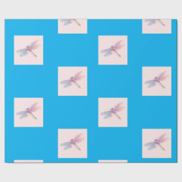 Papel de envolvimiento de la libélula holográfica