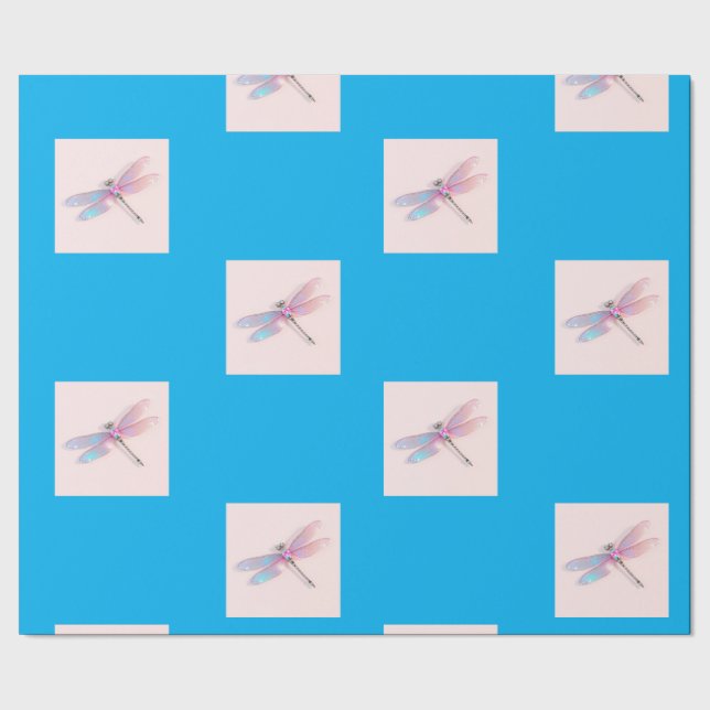 Papel de envolvimiento de la libélula holográfica  (Costura)