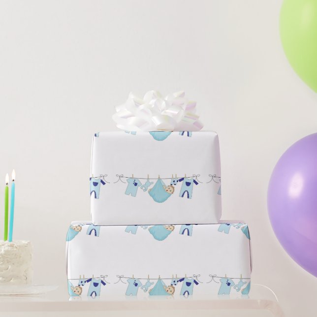 Papel de envolvimiento de la línea de ropa de bebé (Regalos de fiesta)