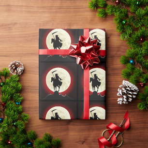 Papel de envolvimiento de la luna llena de la parr