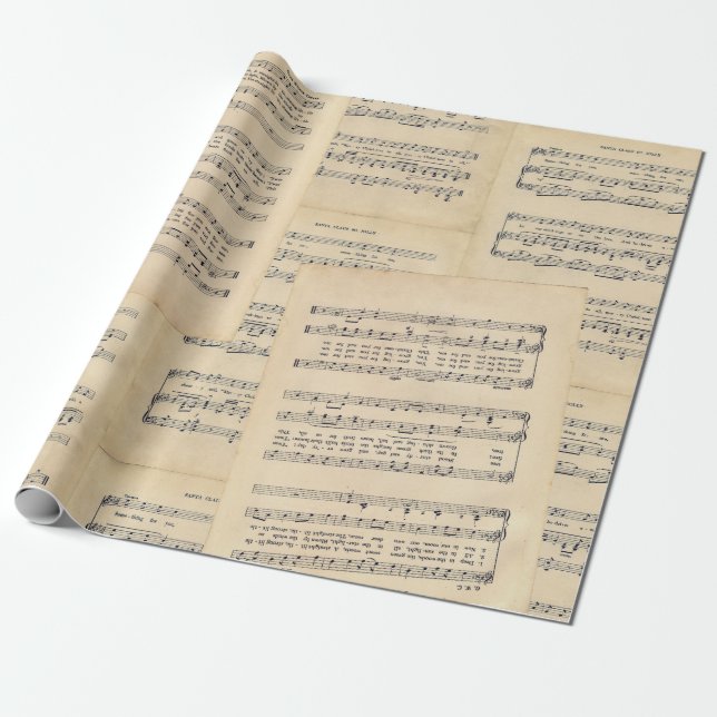 Papel de envolvimiento de la música de la hoja de  (Desenrollado)