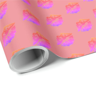 Papel de envolvimiento de labios arcoiris