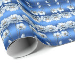 Papel de envolvimiento de las flores de color azul<br><div class="desc">Hermosas flores de color azul envolver papel</div>