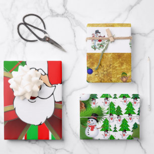 Papel de envolvimiento de las hojas de navidad de 