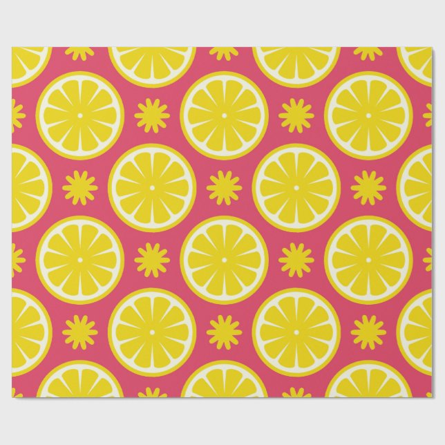 Papel de envolvimiento de limón rojo (Superficie plana)