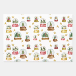 Papel de envolvimiento de los globos de nieve