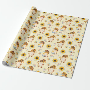 Papel de envolvimiento de los gnomos de jardín