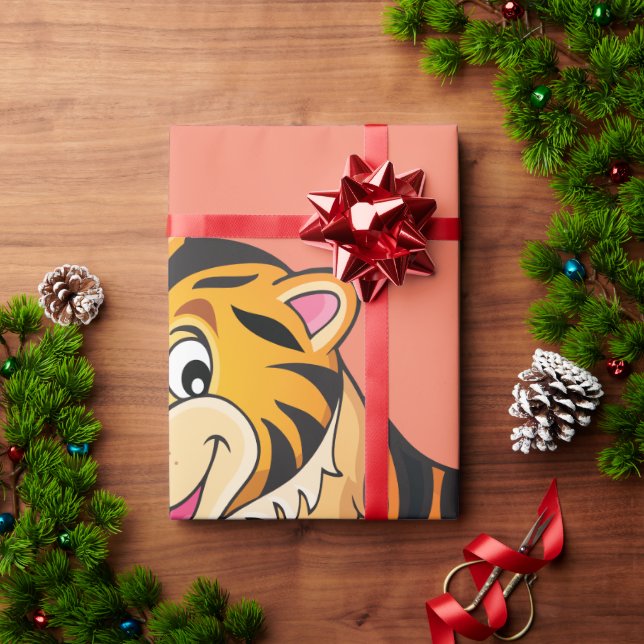 Papel de envolvimiento de los tigres en reposo (Regalo de vacaciones)
