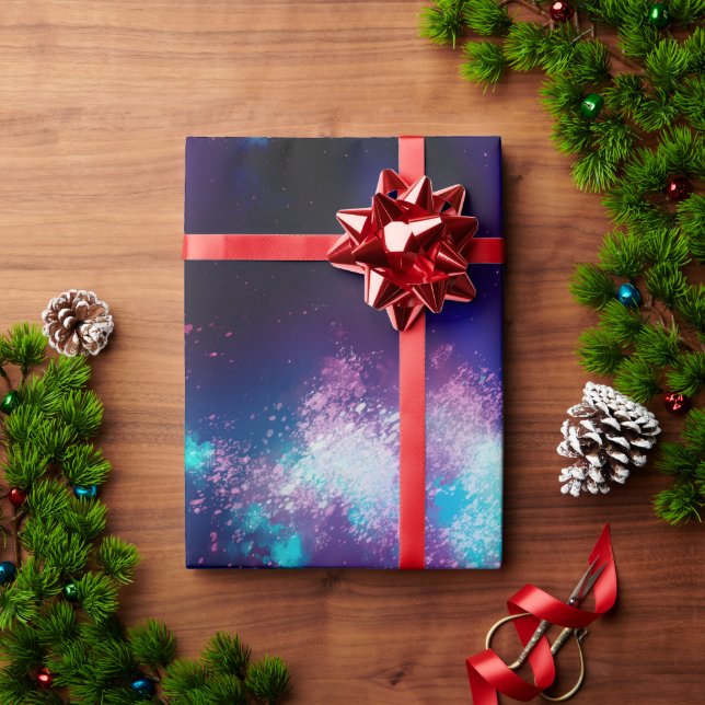 Papel de envolvimiento de luces de neón del cielo  (Regalo de vacaciones)