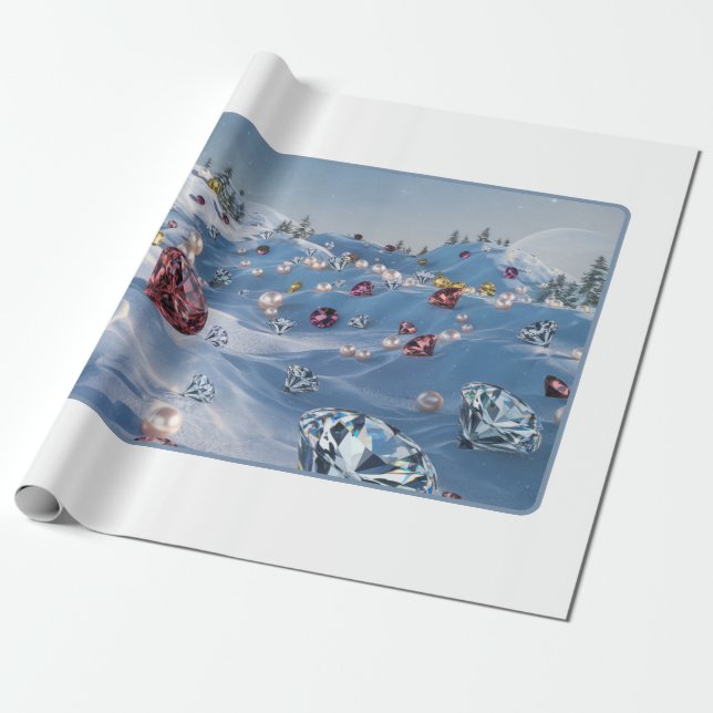 Papel de envolvimiento de lujo en invierno moderno (Desenrollado)