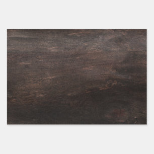 Papel de envolvimiento de madera marrón oscuro con