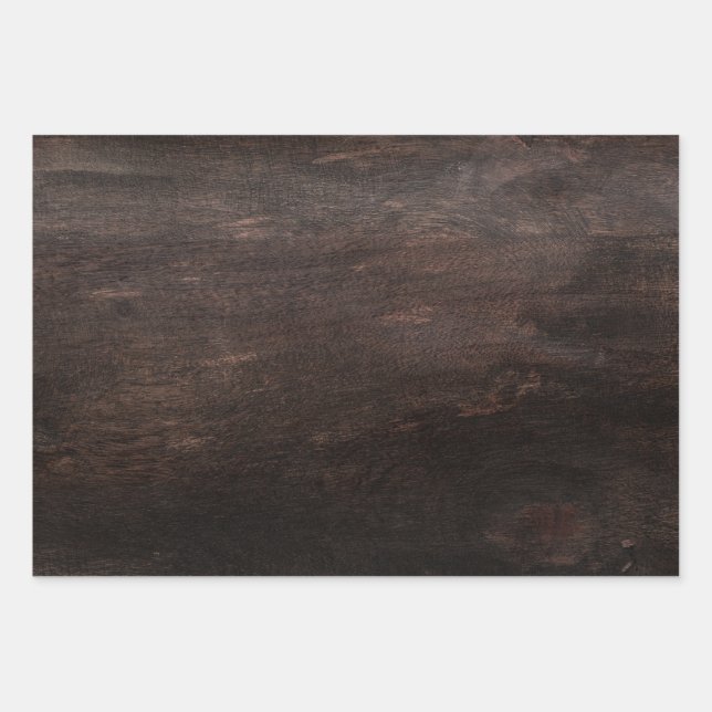 Papel de envolvimiento de madera marrón oscuro con (Anverso)