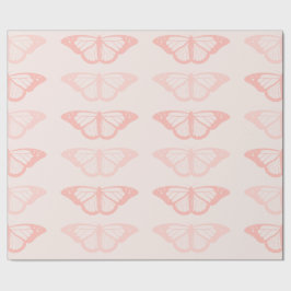 Papel de envolvimiento de mariposa rosa