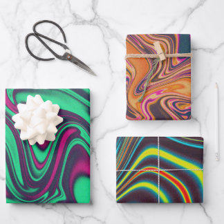 Papel de envolvimiento de mármol líquido de color