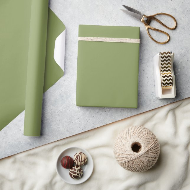 Papel de envolvimiento de mate verde Moss (Artesanía)