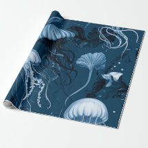 Papel de envolvimiento de medusas de mar profundo