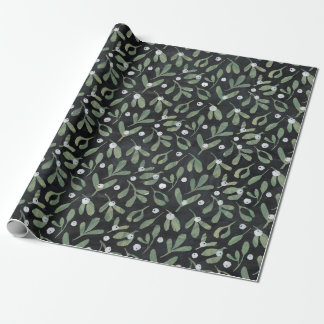 Papel de envolvimiento de Mistletoe oscuro