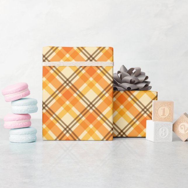 Papel de envolvimiento de naranja (Baby Shower)