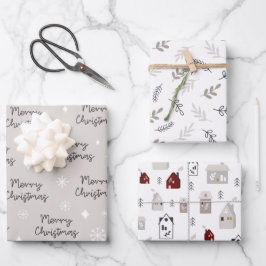 Papel de envolvimiento de navidad barato escandina