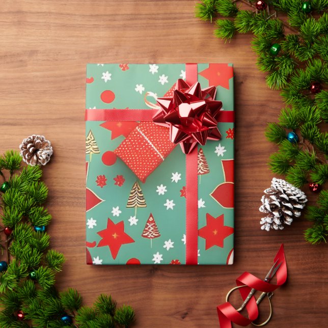 Papel de envolvimiento de Navidad de personalizado (Regalo de vacaciones)