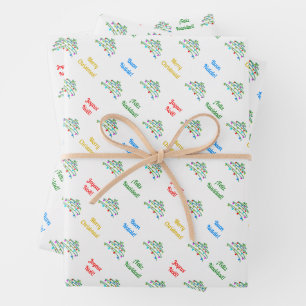 Papel de envolvimiento de navidad multilingüe para