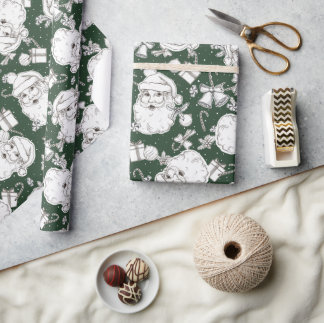 Papel de envolvimiento de Navidad vintage