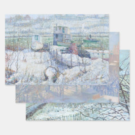 Papel de envolvimiento de Navidad vintage en NUEVA