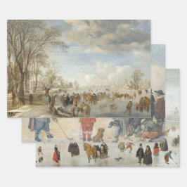 Papel de envolvimiento de Navidad vintage FERIA DE