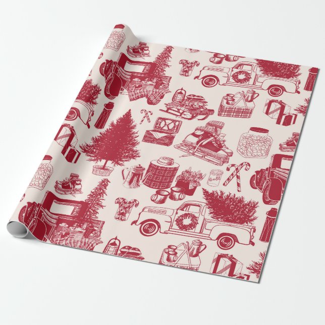 Papel de envolvimiento de Navidades de juguetes co (Desenrollado)