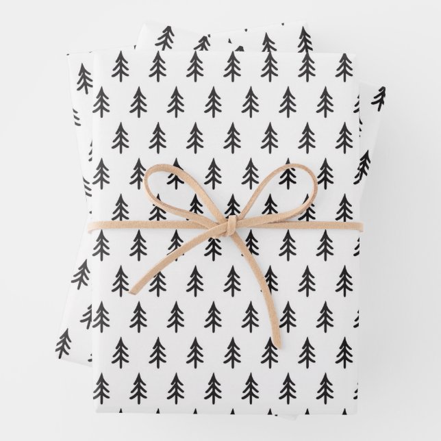 Papel de envolvimiento de Navidades de pino blanco (In situ)