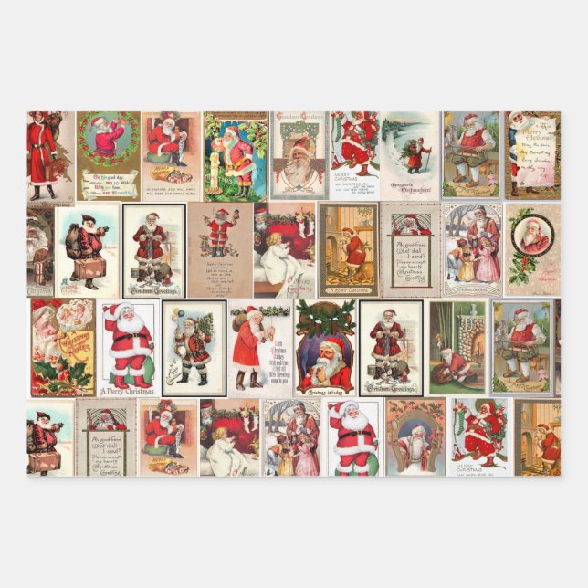 Papel de envolvimiento de Navidades de Santa (Anverso)