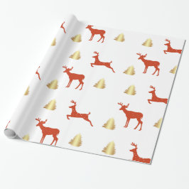 Papel de envolvimiento de Navidades de venado