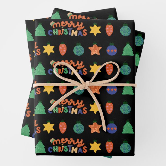 Papel de envolvimiento de Navidades festivos (In situ)